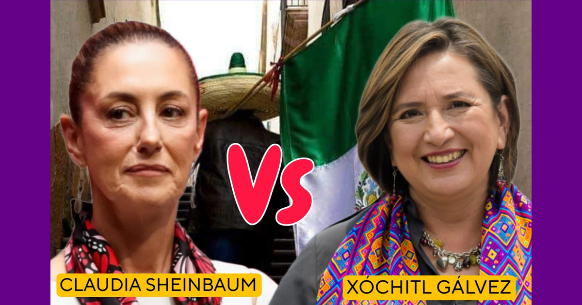 Dos mujeres que están luchando por ser la mandataria de México. Claudia Sheinbawm y Xóchitl Gálvez