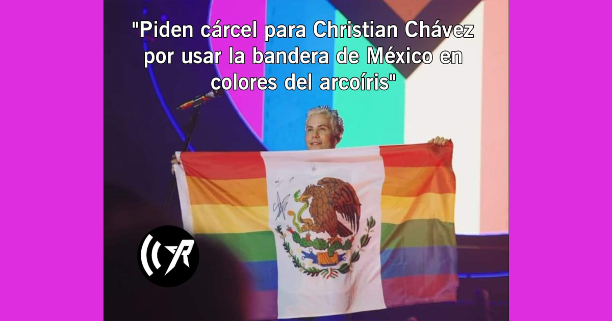 piden carcel para cristian chavez por bandera de mexico