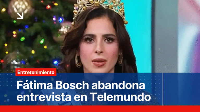Fátima Bosch abandona entrevista en Telemundo