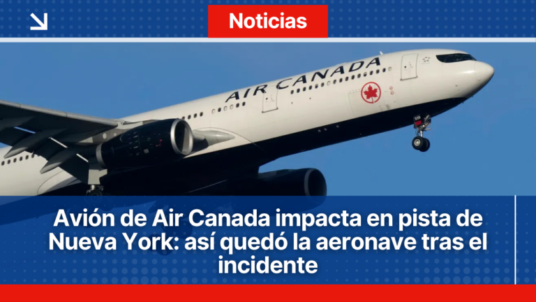 Avión de Air Canada impacta en Nueva York