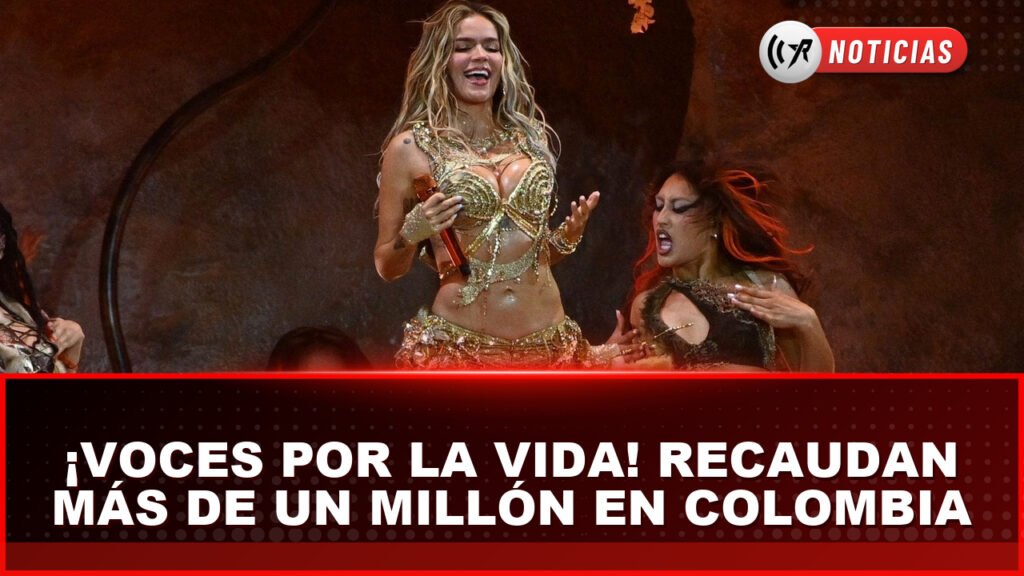 Concierto 'Voces por la Vida' recauda más de un millón para víctimas de terremoto en Colombia Karol G durante una presentación, artista que encabeza el concierto solidario por Colombia.