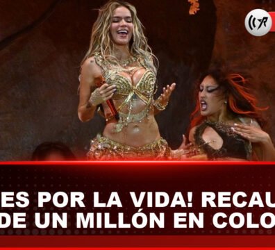 Concierto 'Voces por la Vida' recauda más de un millón para víctimas de terremoto en Colombia Karol G durante una presentación, artista que encabeza el concierto solidario por Colombia.