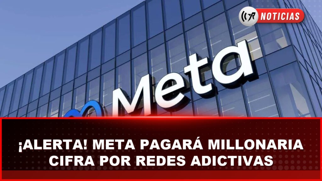 Meta pagará casi u$s17.000 millones por diseñar redes sociales adictivas para menores Logotipo de Meta junto a dispositivos móviles que muestran interfaces de redes sociales.