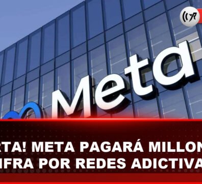Meta pagará casi u$s17.000 millones por diseñar redes sociales adictivas para menores Logotipo de Meta junto a dispositivos móviles que muestran interfaces de redes sociales.