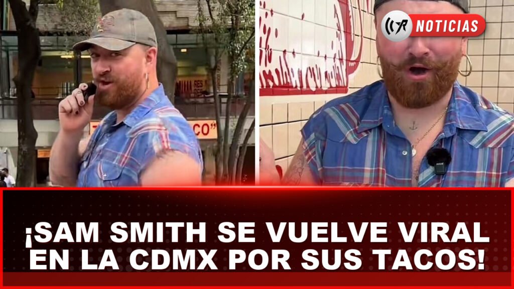 Sam Smith visitando una taquería en la colonia Roma de la Ciudad de México.