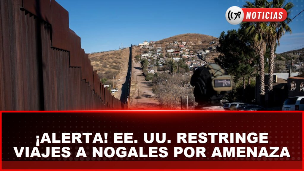 Elementos de seguridad y patrullaje en la frontera entre Estados Unidos y Nogales, Sonora.