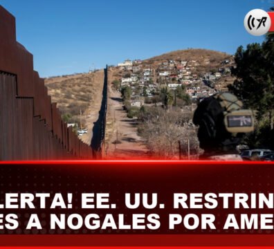 Elementos de seguridad y patrullaje en la frontera entre Estados Unidos y Nogales, Sonora.