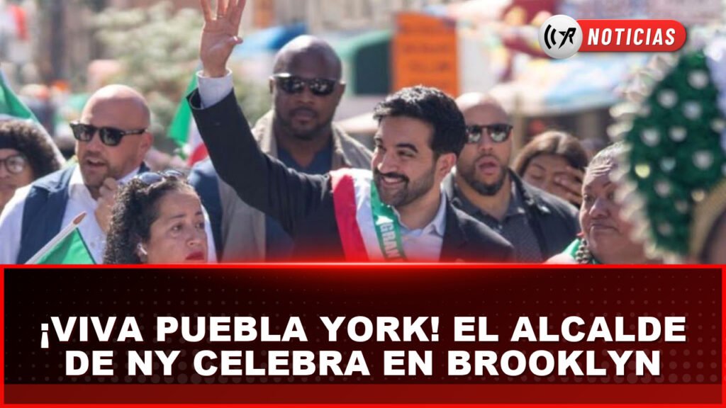 ¡Viva Puebla York!: El alcalde de Nueva York festeja la Independencia de México en Brooklyn con la comunidad migrante Celebracion del Grito de Independencia con la comunidad mexicana en Sunset Park, Brooklyn.